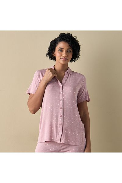 FAV All-Over Dots Print Shirt and Pyjama Set