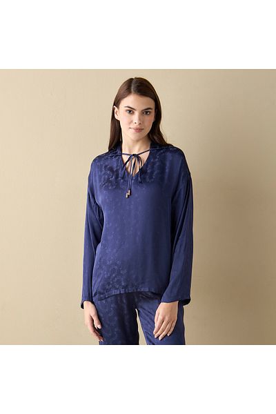 FAV All-Over Floral Detail Long Sleeve Top and Pyjama Set