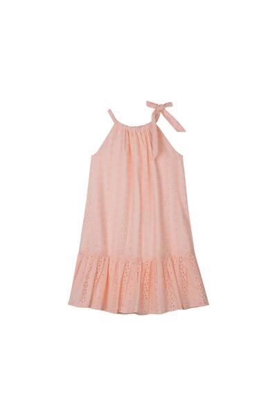 Antebies فستان الدانتيل الوردي