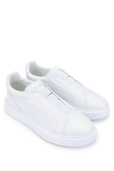 FABI Men's Genuine Leather White Sneakers & Sports Shoes