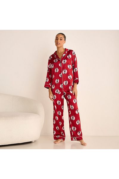 FAV Minnie Mouse Print Long Sleeved Shirt and Pyjama Set