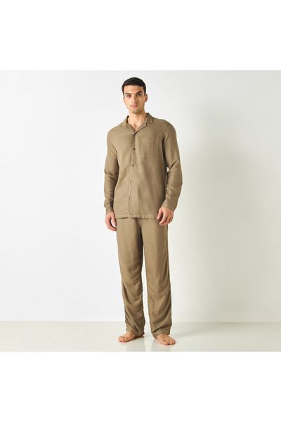 FAV Camp Collar Shirt and Pyjama Set