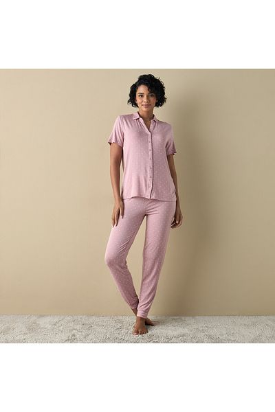 FAV All-Over Dots Print Shirt and Pyjama Set