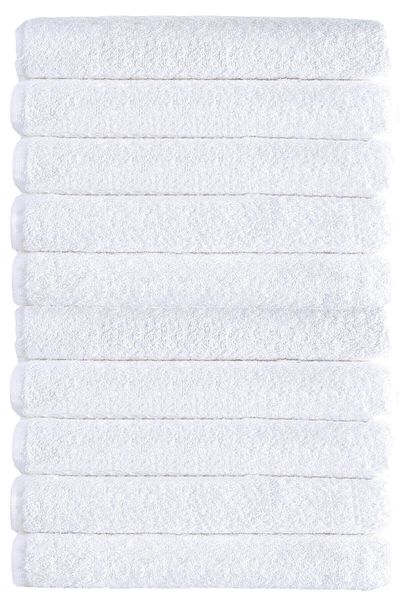 Mira Home 10 Pcs Hotel Bath Towel Cotton 70X145 cm White 16/1 Avs 440 Gr