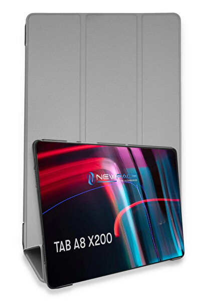 NewFace حافظة ذكية للكمبيوتر اللوحي Samsung Galaxy X200 Tab A8 10.5 - رمادي D...