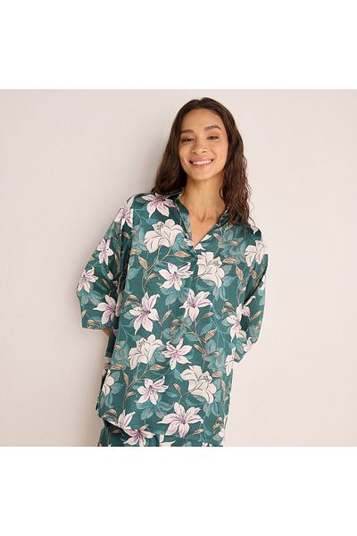 FAV Printed Collar Shirt and Pyjama Set