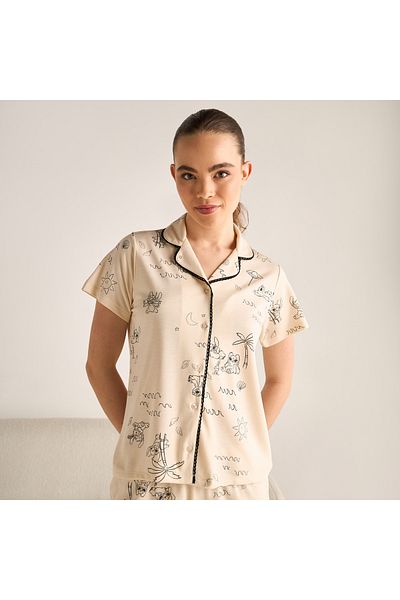 FAV All-Over Stitch Print Shorts Set