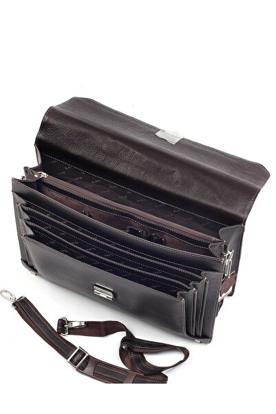Aka Deri Leather Brown Classic Briefcase 270 4