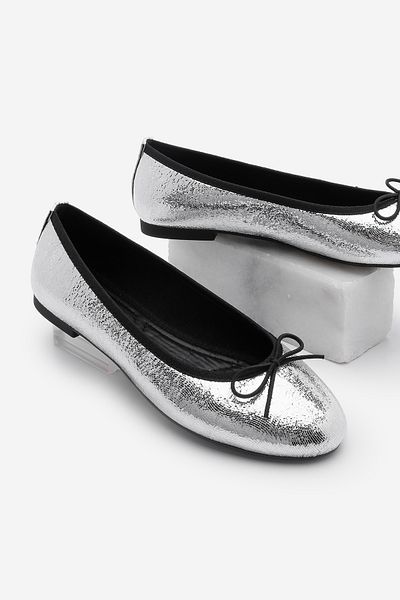 Marjin Silver Colored Women's Babet Riten - Bow Detail