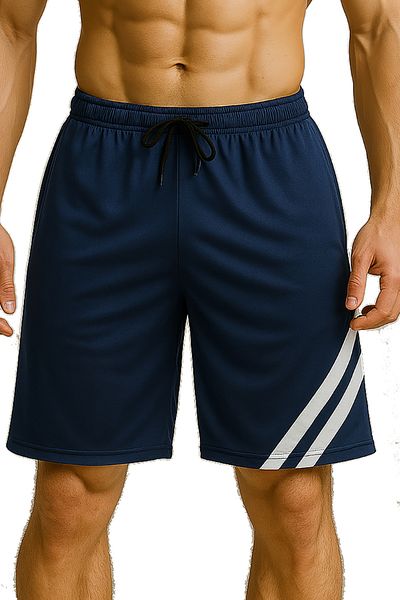TOP GLORY Μπλε Navy White Pocket Σορτς Μπάσκετ Αθλητικό Σορτς