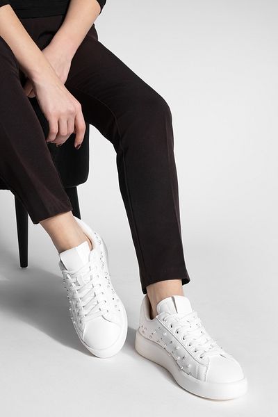 Marjin Γυναικεία Sneaker Bible - Sanded - Sports Shoes White Lenso