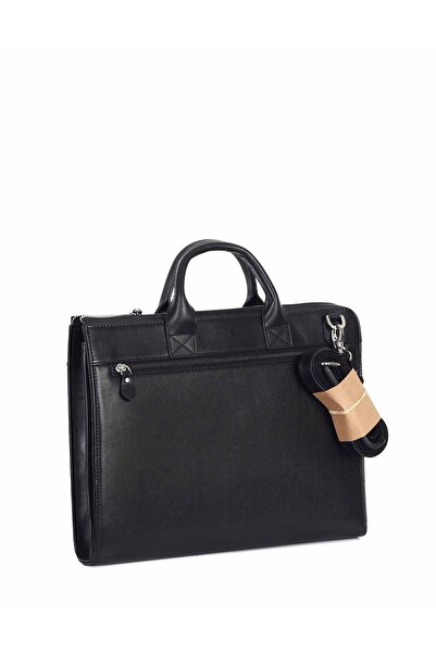 Aka Deri Black Leather Classic Briefcase - 241 1