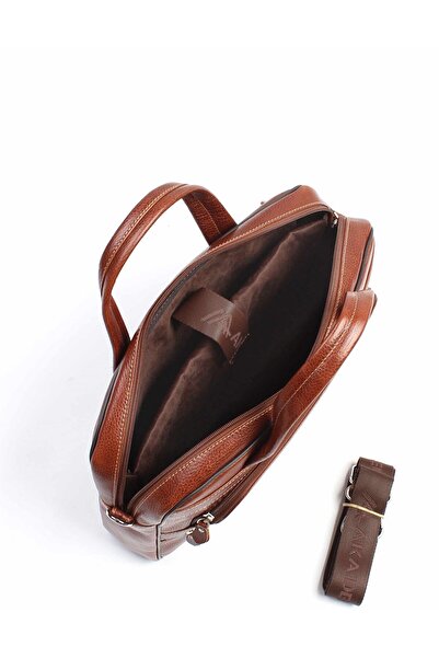 Aka Deri حقيبة كمبيوتر محمول من الجلد باللون البني 251 63