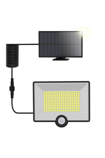 CLASSLIGHTS Proiector solar cu LED de 40w cu senzor de mișcare și IP65, 204 LED-uri