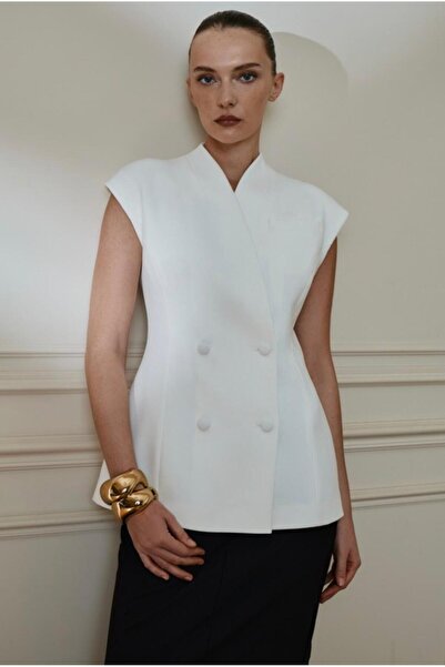 Siyay Düğmeli Laverne yelek