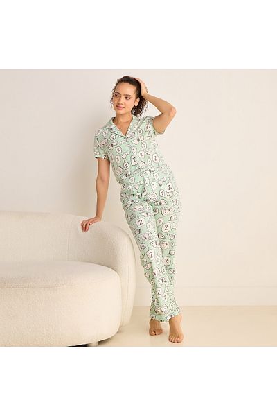 FAV Snoopy Print Shirt and Pyjama Set