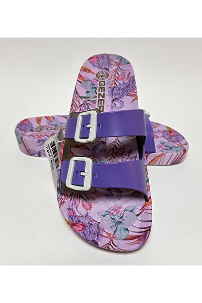 GEZER Non-Slip Anatomic Sole Powder Double Band Without Buckle Women's Home Street Guest and Wet Floor Slippers