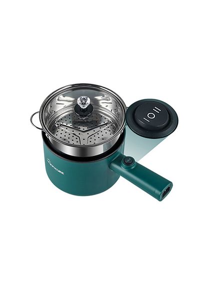 Epicure 1.8L Electric Hot Pot with Steamer & Temperature Control-Non-Stick Electric Cooker,for Noodles,Soup
