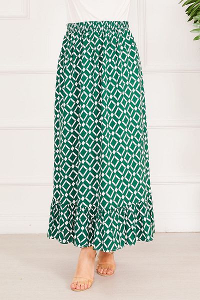 EBRUTESETTÜR Geometric Pattern Skirt
