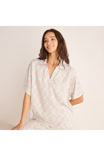 FAV Printed Collar Top and Pyjama Set