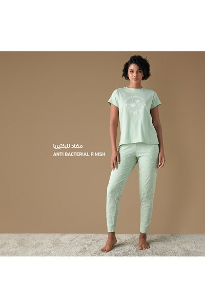 FAV All-Over Printed T-shirt and Pyjama Set