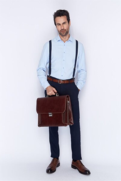 Aka Deri Leather Brown Classic Briefcase 270 61