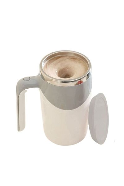 OEM Cana Inteligenta, cu Amestecare Automata, Self Stirring Mug, pentru lenesi, Gri, 380 ml