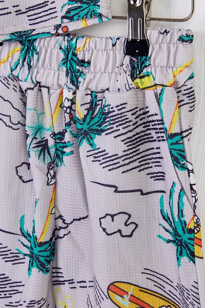 TOFİSA Boy's Stone Patterned Shorts Suit - 25780