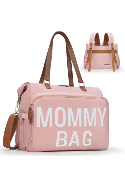 CRACOS Geanta de voiaj tip rucsac Mommy Bag, Cracos®, rezistent la apa, buzunare termice, 40x38x18 cm
