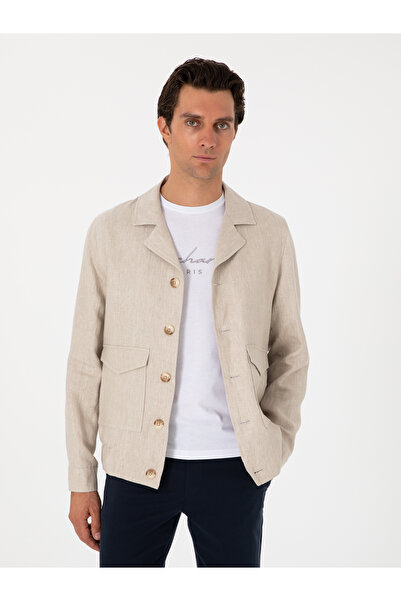 Cacharel Bej Slim Fit %100 Keten Mont 50300082-VR011