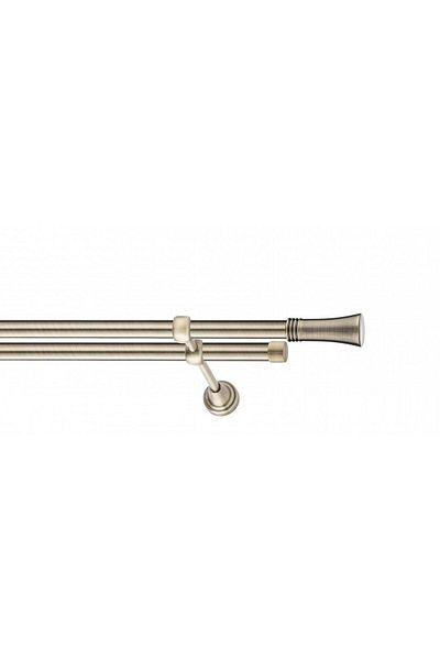 Perdegal Galerie metalica Ahile -fara inele, dubla - clasic, 19mm x 3.0m, antique brass (auriu antic)
