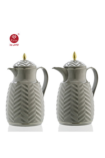 Rose RS-2020-طقم ترمس شاي وقهوة مكون من 2 ترمس روز سعة 1 لتر