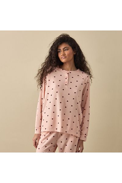 FAV Printed Long Sleeves T-shirt and Pyjama Set