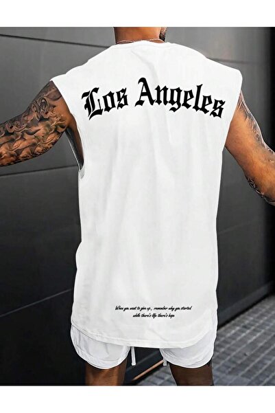 FAVORİST تي شيرت بدون أكمام مطبوع عليه ظهر (لوس أنجلوس)