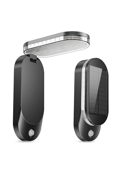 CLASSLIGHTS Lampă solară cu LED Pliabial cu senzor de mișcare - Lampă de perete pentru trotuare și alei,