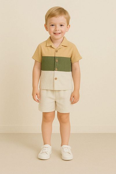 Mejoy Summer Suit with Shirt Trend 2 Pieces