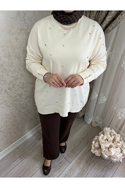 Butik Taşlı Triko Tunik