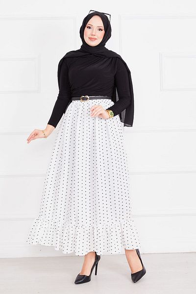 EBRUTESETTÜR Pompom Patterned Skirt