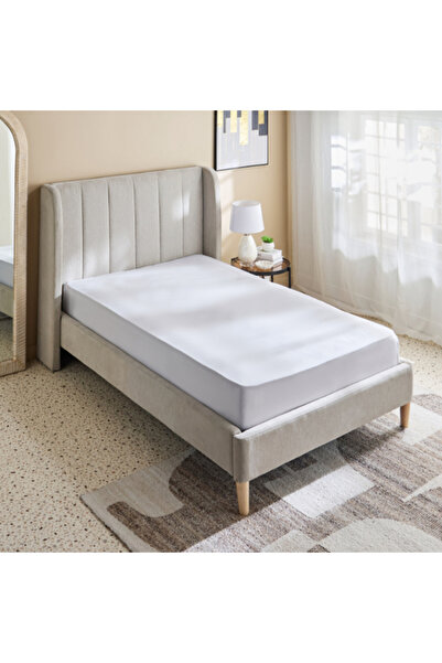 Home Box Derby Solid Microfiber Twin Fitted Sheet 120x200+25 cm