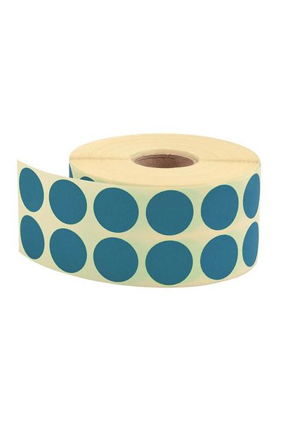 Tanex Dot Sticker 20 mm 2.500 Pieces - Blue