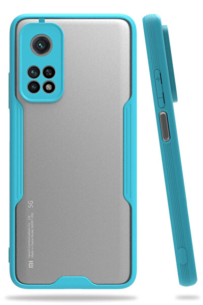 NewFace حافظة هاتف Xiaomi Mi 10T Pro من السيليكون البلاتيني - أزرق 1494321709