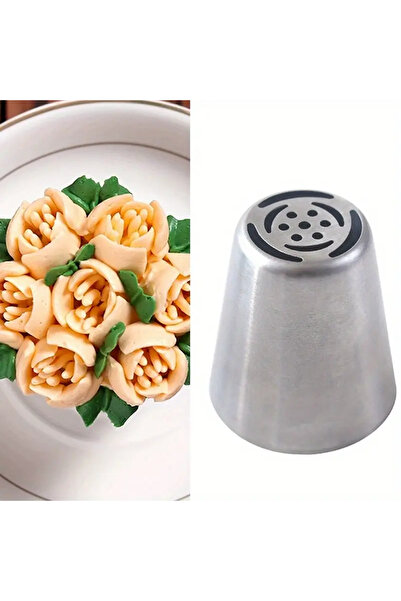 Siliko World الفولاذ المقاوم للصدأ كريم كيس ضغط طرف كبير الروسية الشعور، 1 قط...