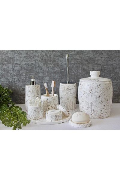 Ture Concept Gold Dorer Patterned Bathroom Set