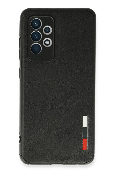 NewFace حافظة سامسونج جالاكسي A72 حلقة جلد سيليكون - أسود 1490655709