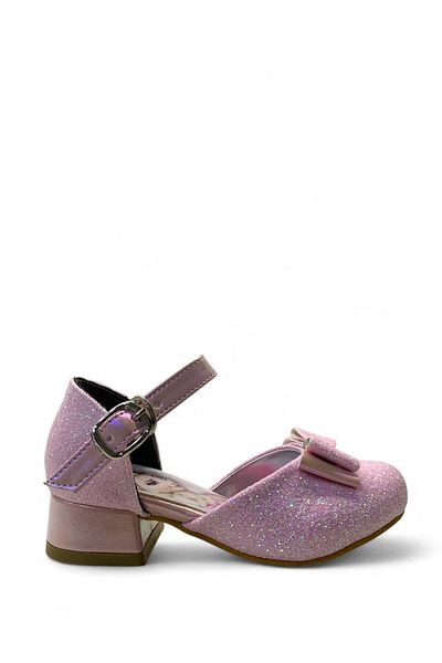 Frozen 23 Girl's Pink Glitter Heeled Evening Dress Shoes