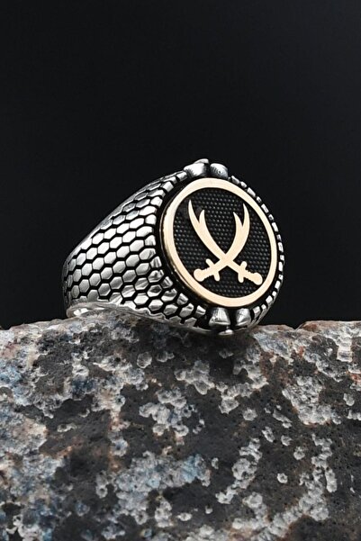 Prestige Çift Tarafli Yeşil Akik Taşlı ve Zülfikar Hz. Ali'nin Kılıcı Figürlü...