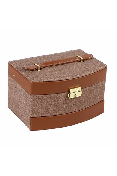 PUFO Elegant Women's Box Glance For Storing And Organizing Jewelry And Accessories, Tiered Model
