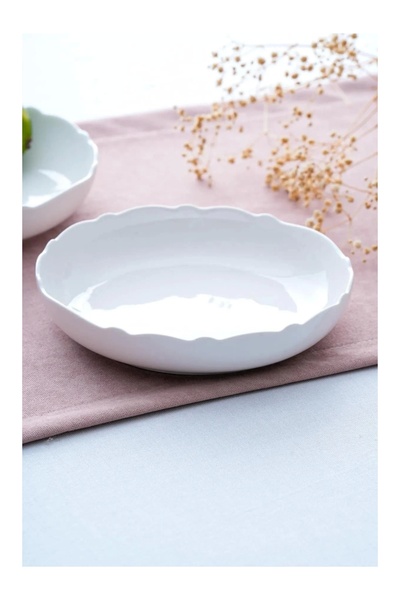 ACAR Porwm6309 Nirvana Porcelain Dinner Plate 18.40 cm Set of 6