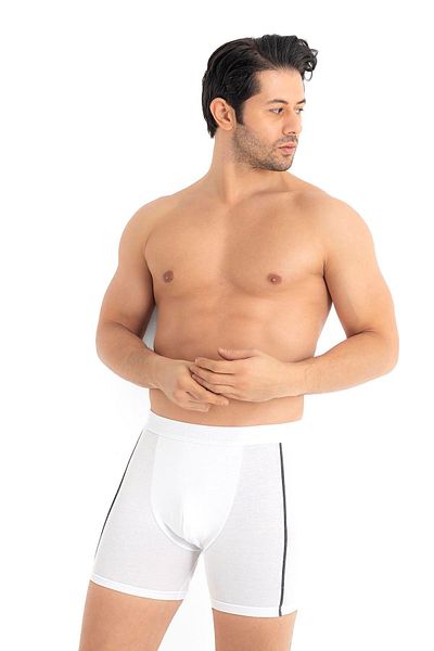 Jiber Ανδρικό 3 τεμάχιο βαμβακερό Modal White Boxer 288