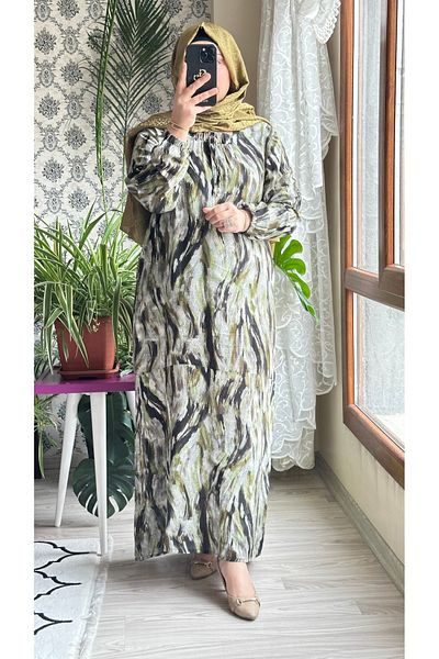 TDYtrendy Giyim Γυναικείο Καλοκαιρινό Χιρικό Φόρεμα Mother Long Plus Size